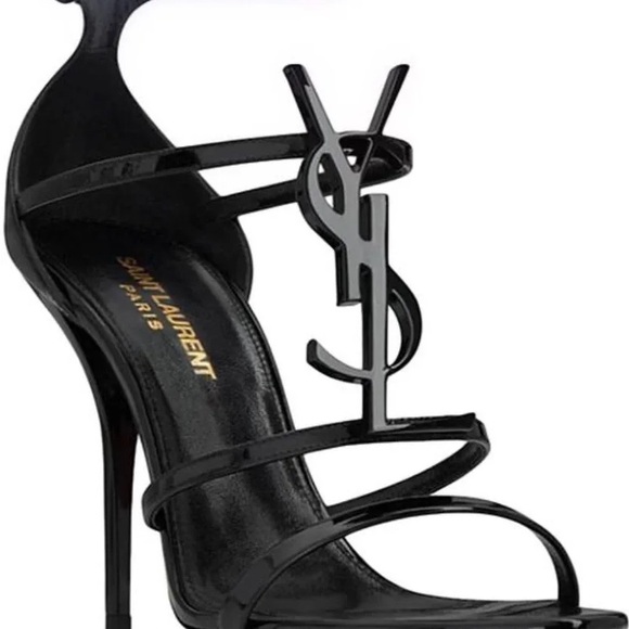 Saint Laurent Cassandra Leather Sandals - Picture 1 of 2